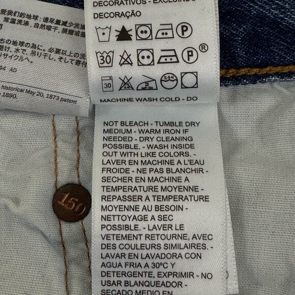 LEVI’S 501 150th Anniversary Edition Jeans W30 L29 Blue Straight Leg - Picture 9 of 12